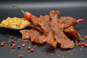 vepŘovÉ jerky hoŘČice a koriandr